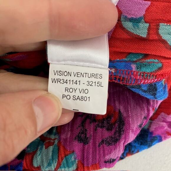 NWT Band of Gypsies Ruffle Side Tie Bright Floral Romper Medium - Picture 9 of 10